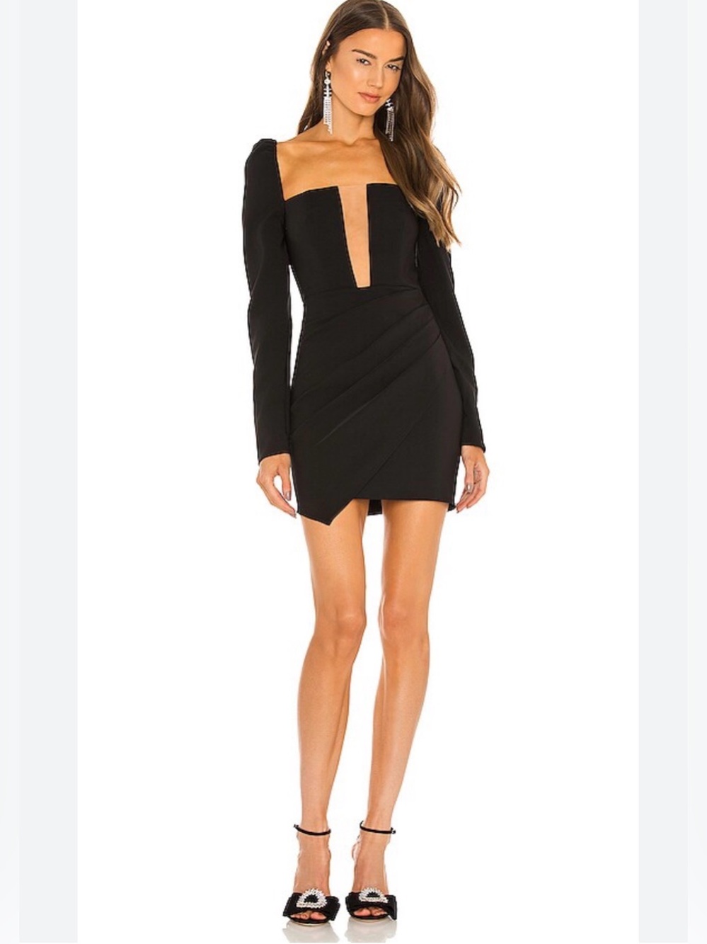Michael Costello x REVOLVE Racquel Mini Dress in Black XS